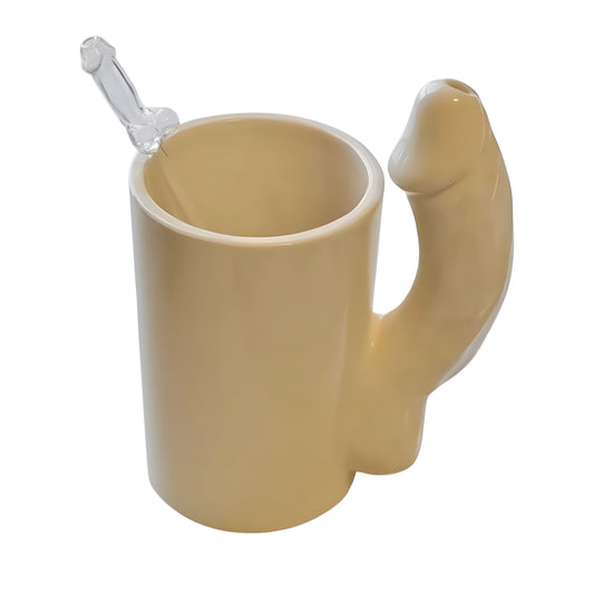 Modern Black & White Drinkware | Creative Ceramic Straw Mug