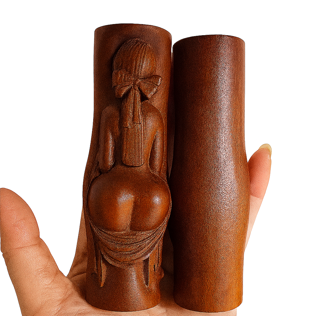 Backview Muse | Hand-Carved Lightning-Struck Jujube Wood Sculpture
