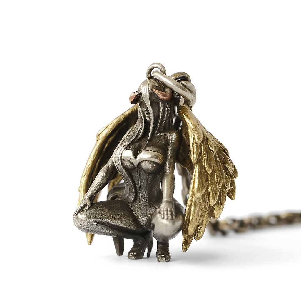 Demon Angel Pendant | Duality in Flight