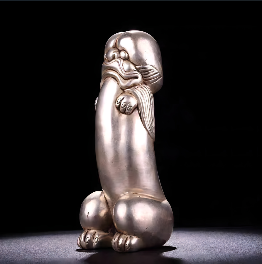 Handcrafted Silver Abstract Sculpture | Collectible Home Decor