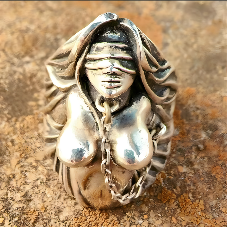Gothic Statement Ring | Blindfolded Angel