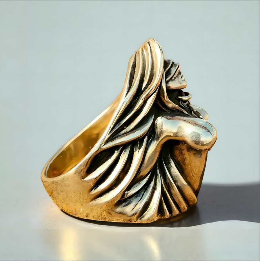 Gothic Statement Ring | Blindfolded Angel