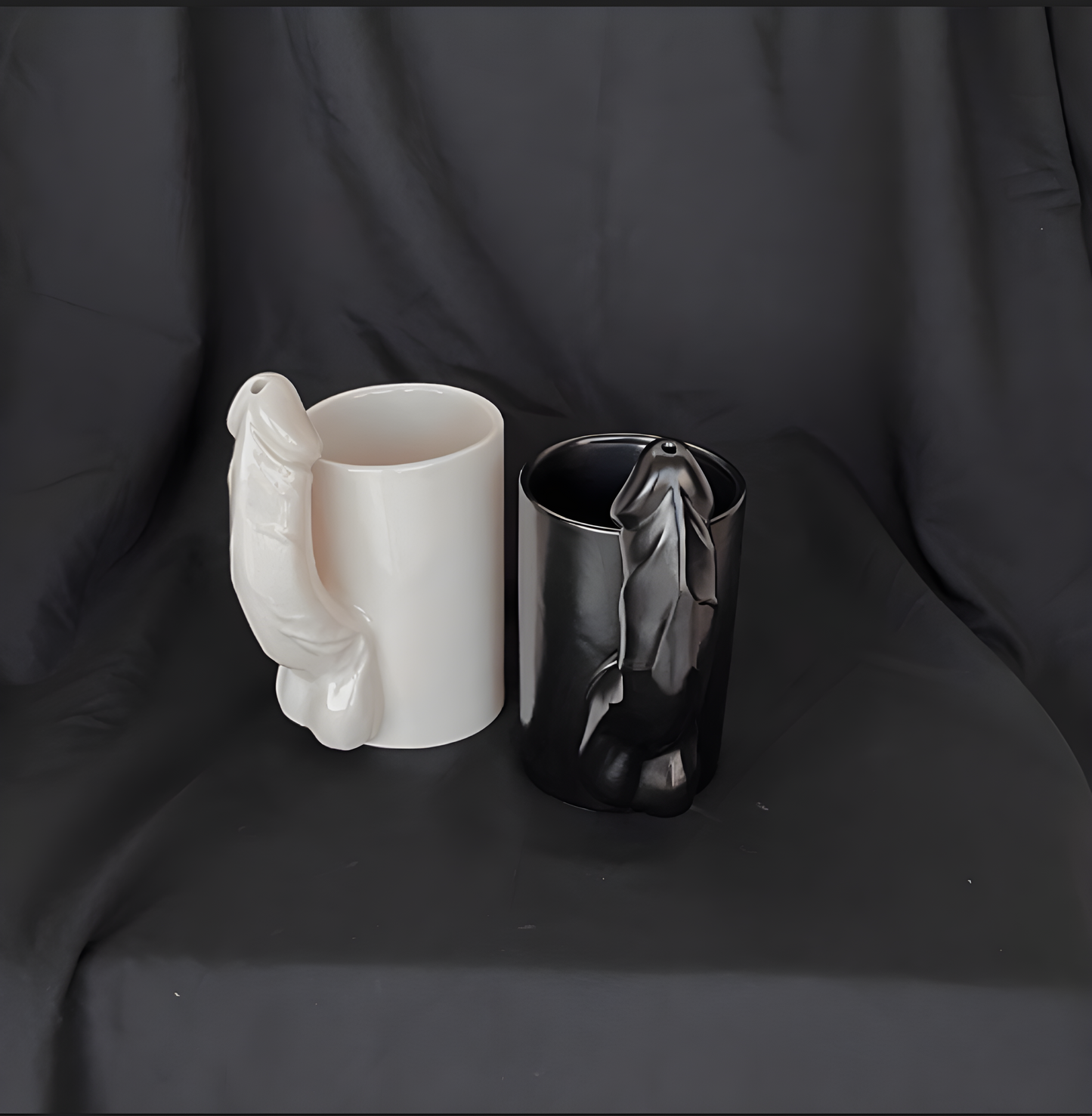 Modern Black & White Drinkware | Creative Ceramic Straw Mug