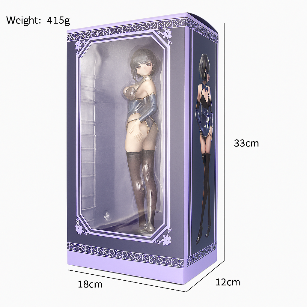 Southern Rose Figure | Midnight Elegance in Sapphire (27cm)