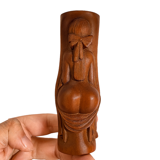 Backview Muse | Hand-Carved Lightning-Struck Jujube Wood Sculpture