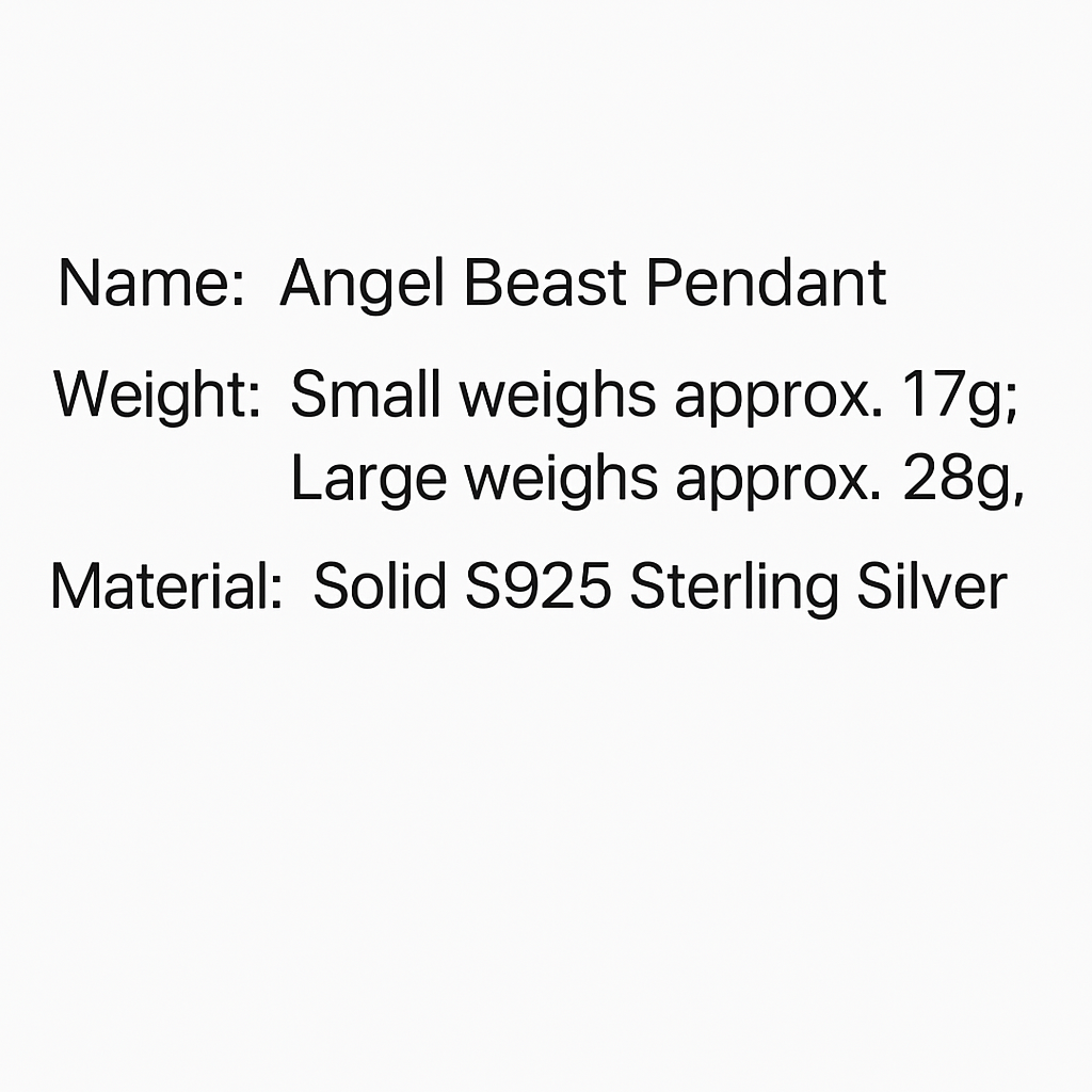 Angel Beast Pendant | S925 Sterling Silver