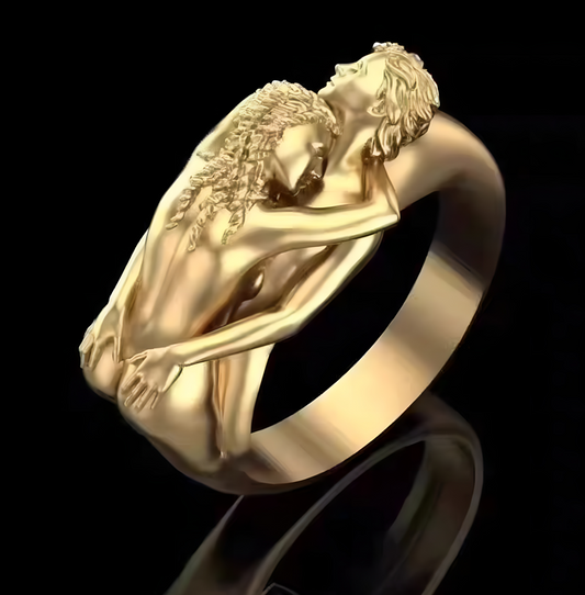 Artistic Adjustable Ring | Golden Embrace